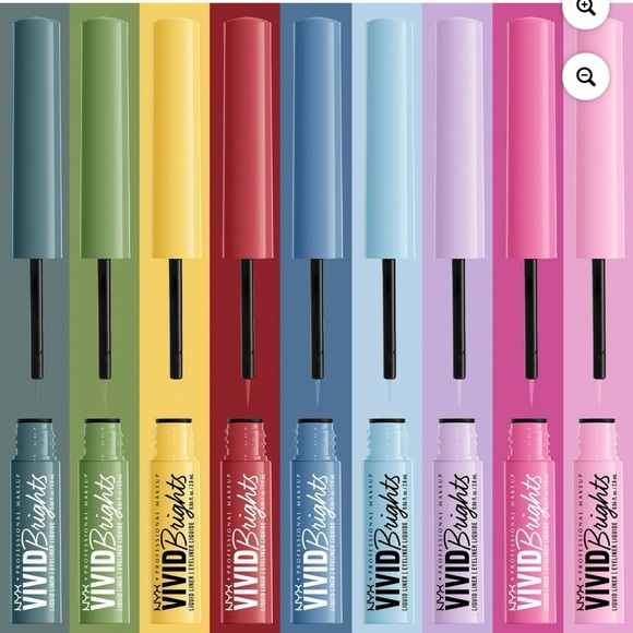 4 NYX Professional Makeup Vivid Bright Matte Liquid Eyeliners - Picture 4 of 13